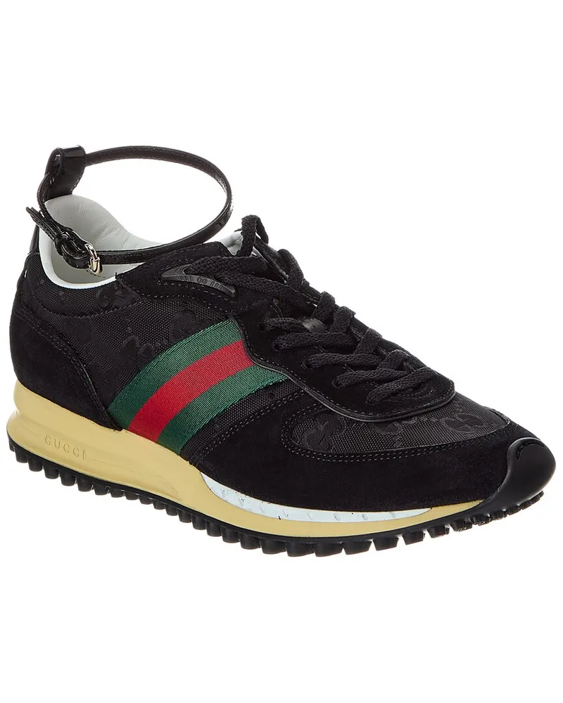 Gucci Re-Motion GG Nylon & Suede Sneaker Black