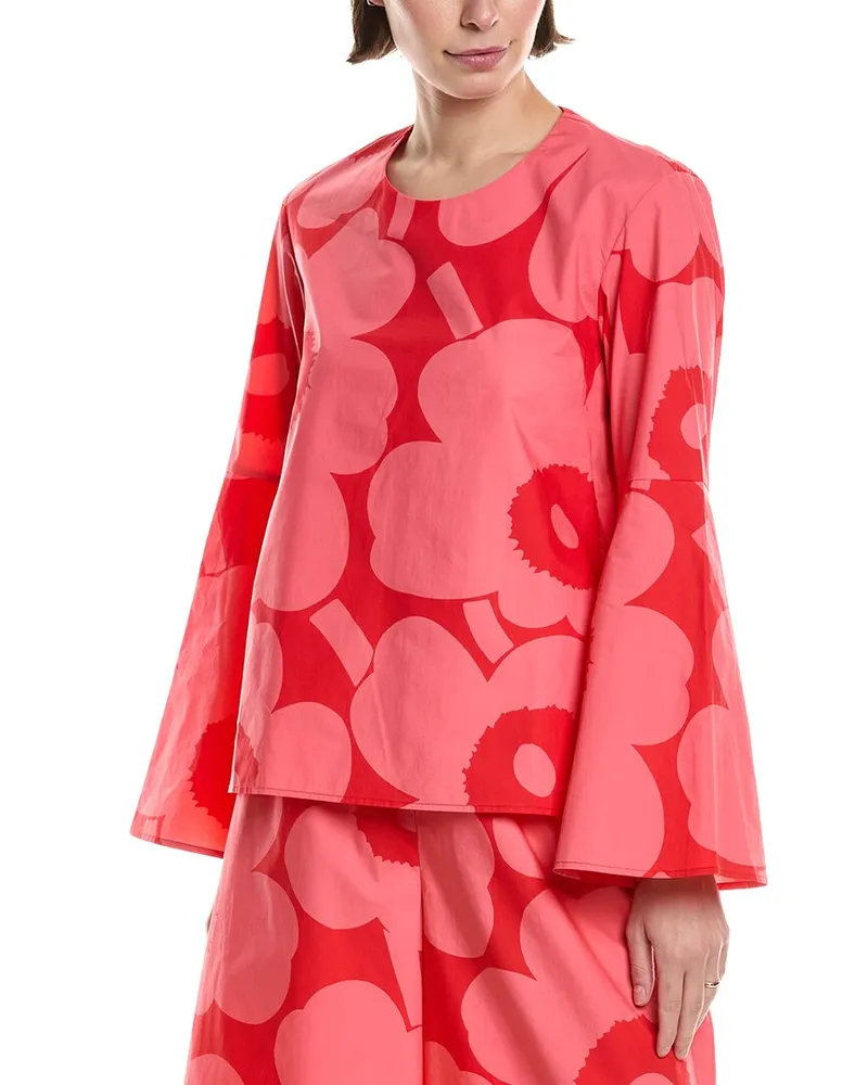 Marimekko Pelargoni Unikko Top Red