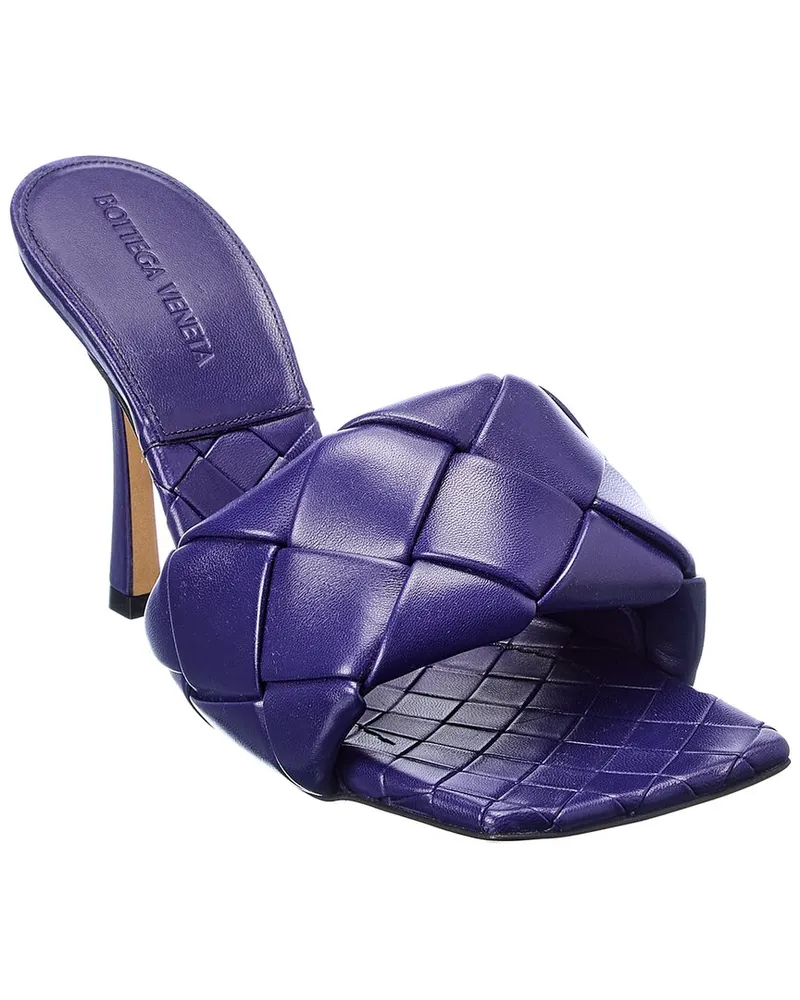 Bottega Veneta The Lido Intrecciato Leather Sandal Purple