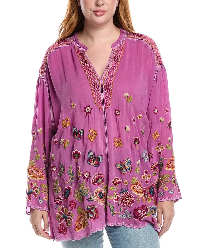 Johnny Was Plus Maude Blouse Purple