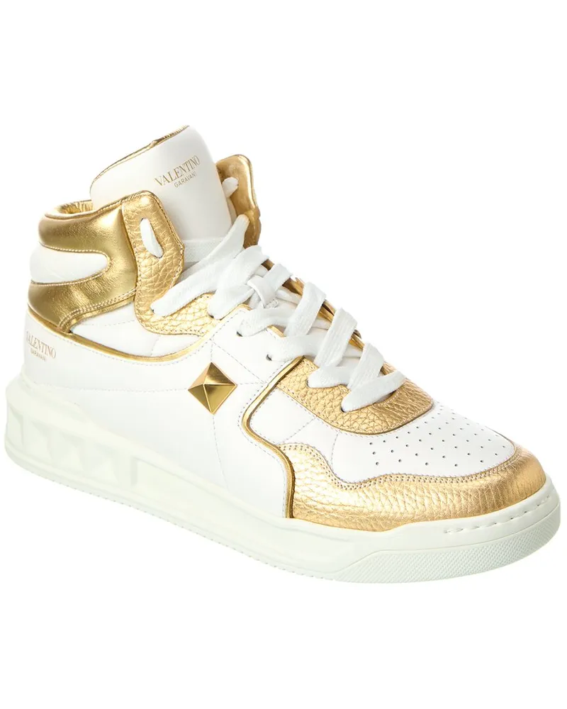 Valentino Garavani Leather Mid-Top Sneaker Nocolor