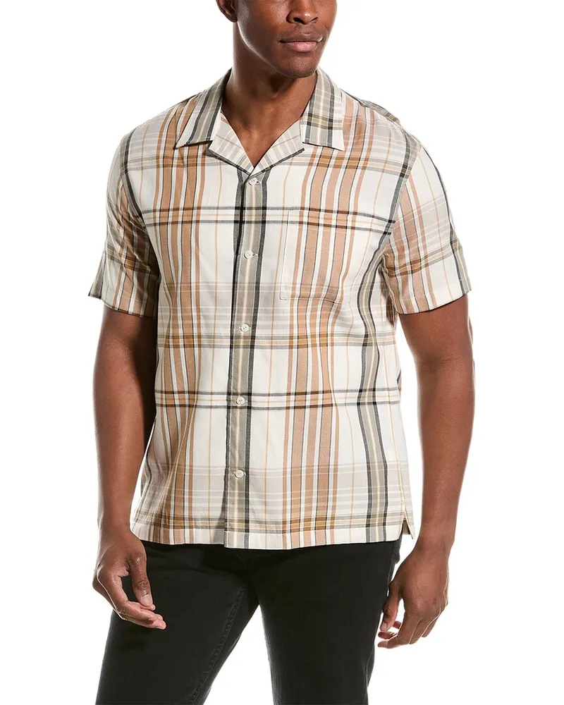 Vince Ibiza Plaid Shirt White