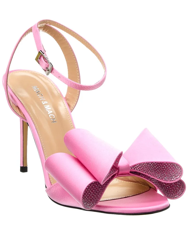 Mach & Mach Le Cadeau 95 Satin Sandal Pink