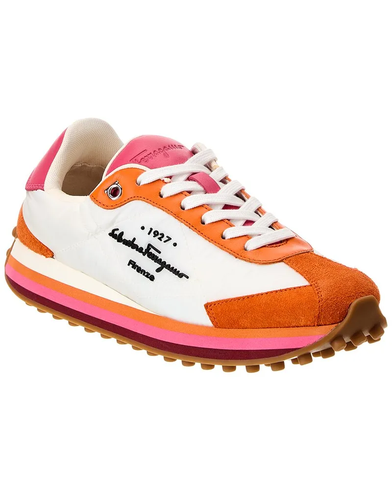 Ferragamo Iggy Nylon & Suede Sneaker Nocolor