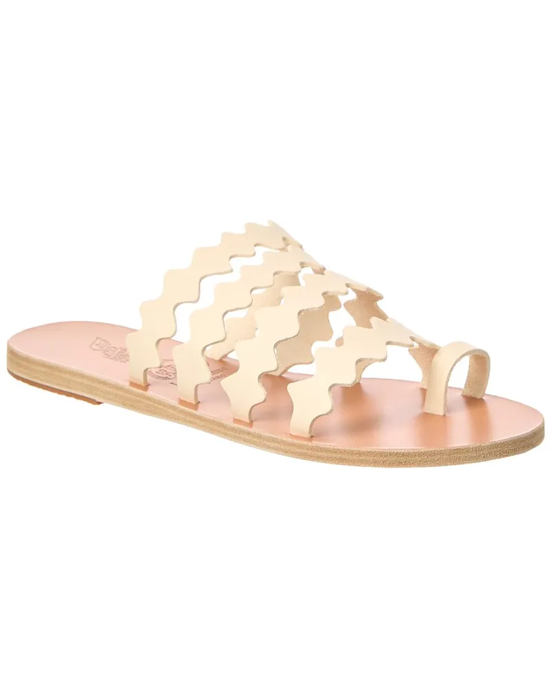 Ancient Greek Sandals Niki Onda Leather Sandal White