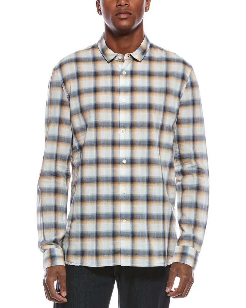 John Varvatos Ross Slim Fit Sport Shirt Blue