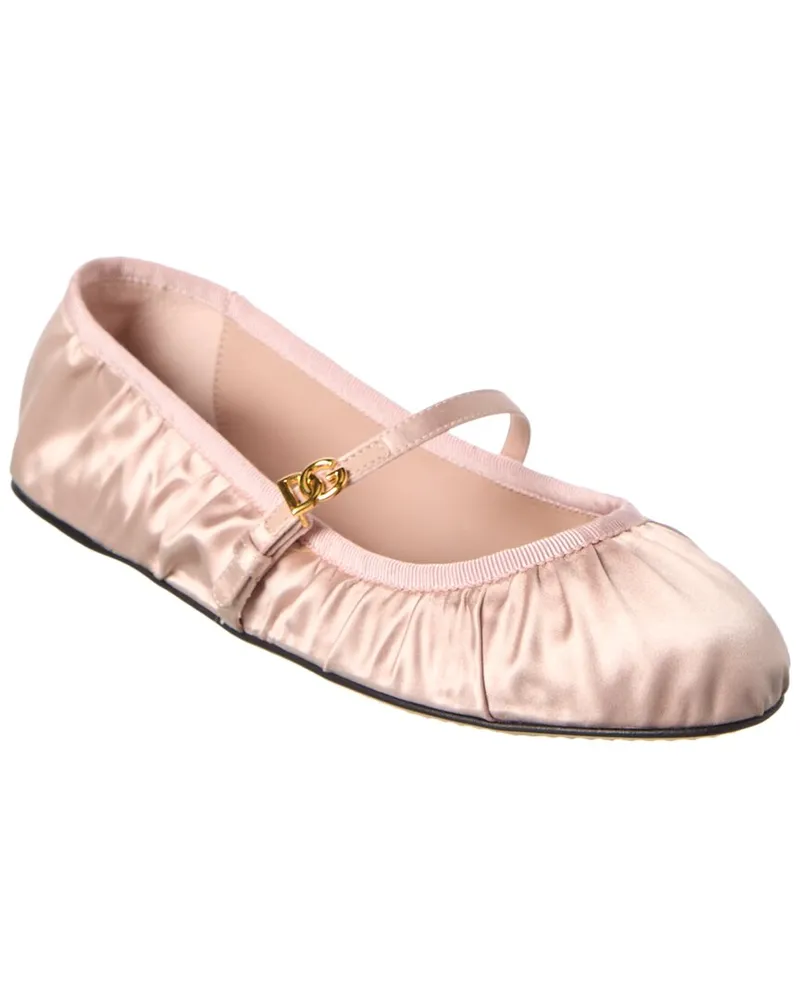 Dolce & Gabbana DG Logo Satin Flat Nocolor