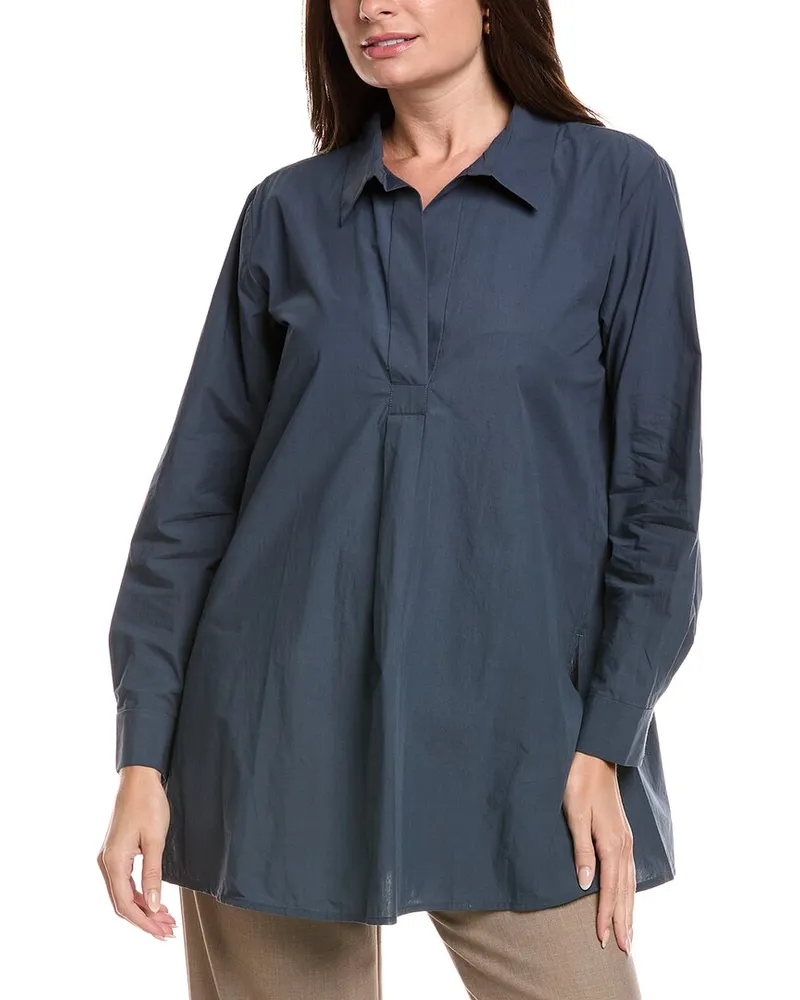 Eileen Fisher Classic Collar Tunic Blue