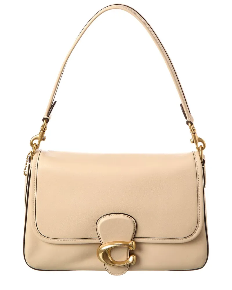 Coach Tabby Leather Shoulder Bag White