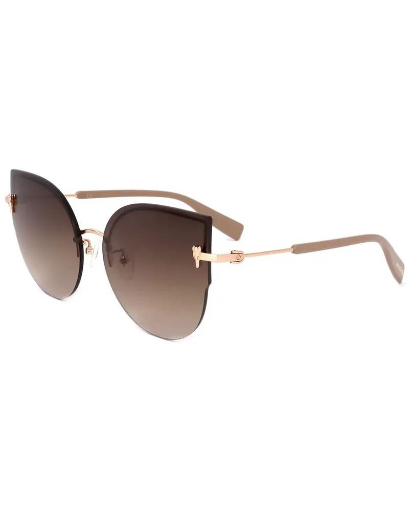 Trussardi Women's STR397F 08FT 60mm Sunglasses Gold
