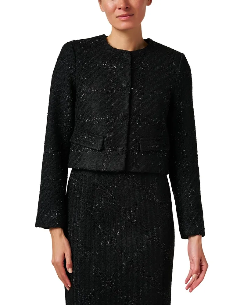 Marc Cain Short Plaid Cropped Jacket Nocolor