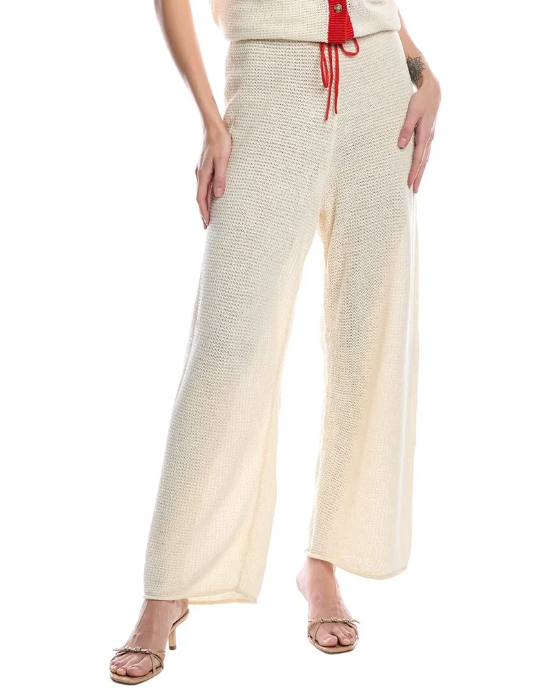 Onia Drawstring Linen Pant White
