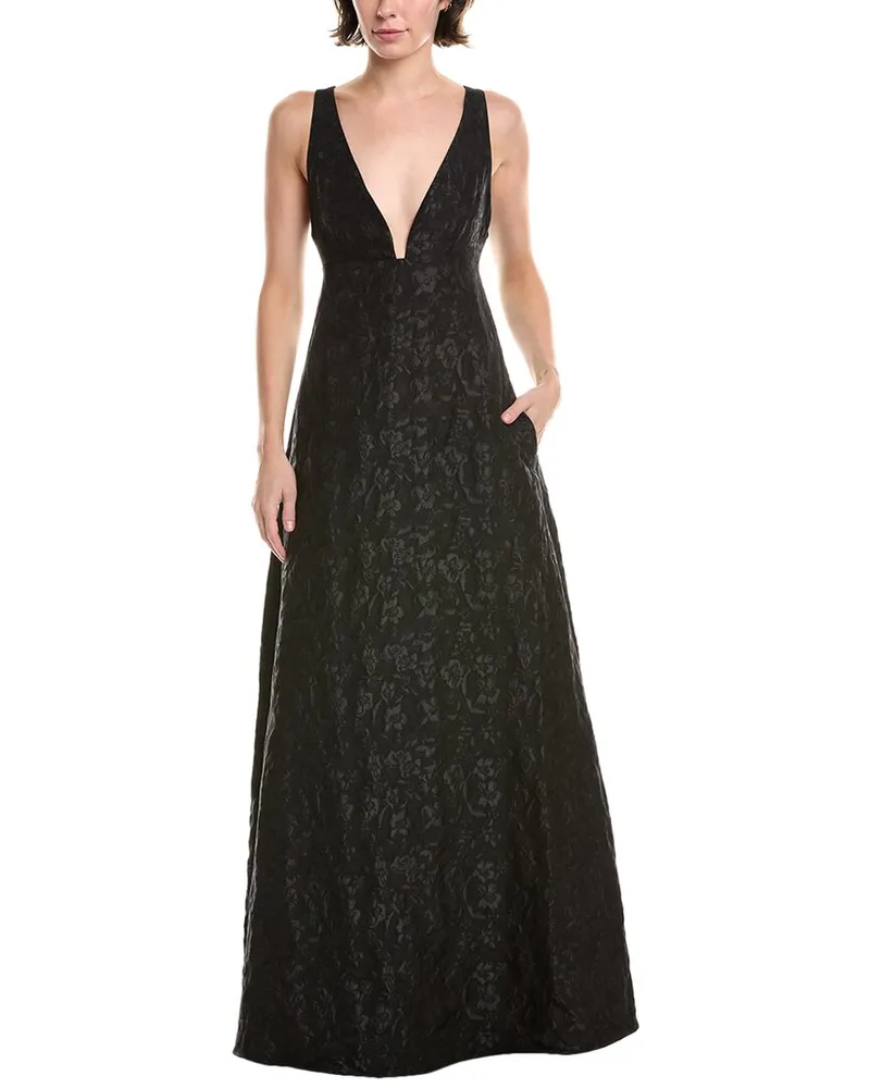 Rebecca Taylor Floral Maxi Dress Black