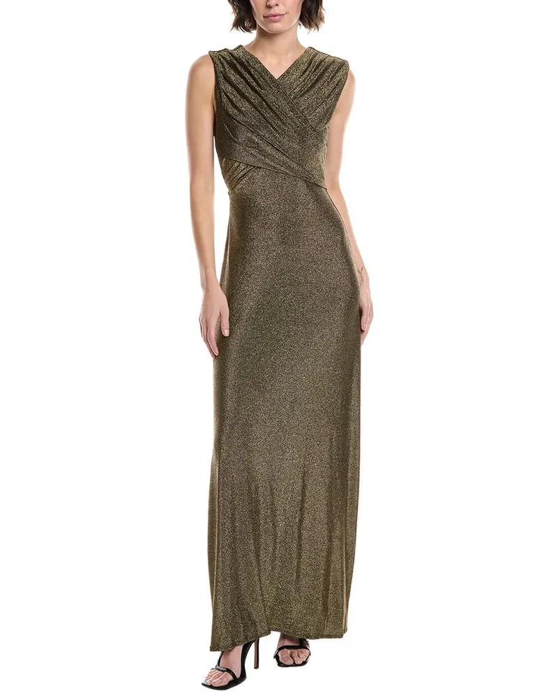 Diane von Furstenberg Tomas Maxi Dress Gold