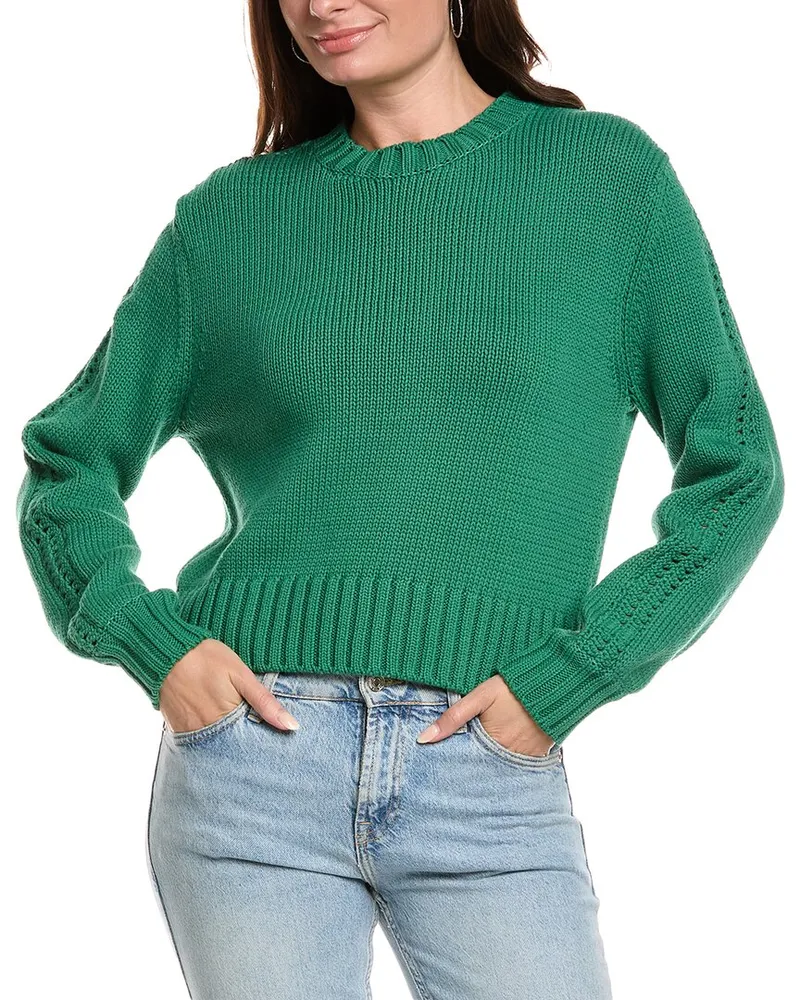 Michael Stars Merle Sweater Green