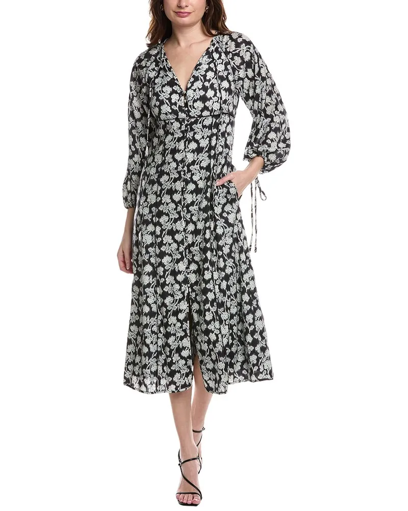 Rebecca Taylor Alicia Midi Dress Black