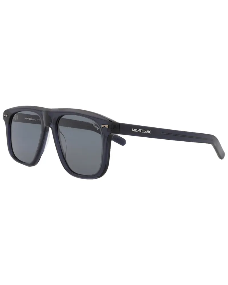 Montblanc Men's MB0227S 55mm Sunglasses Blue