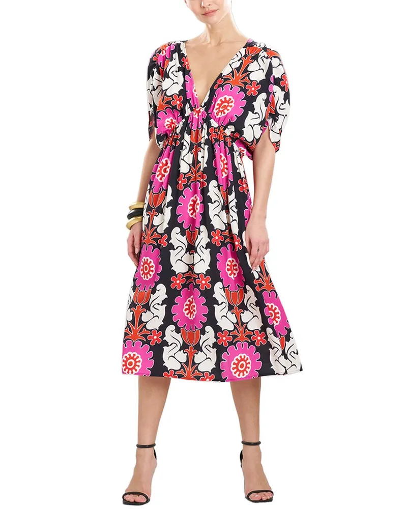 NATORI Shirred Empire Dress Nocolor