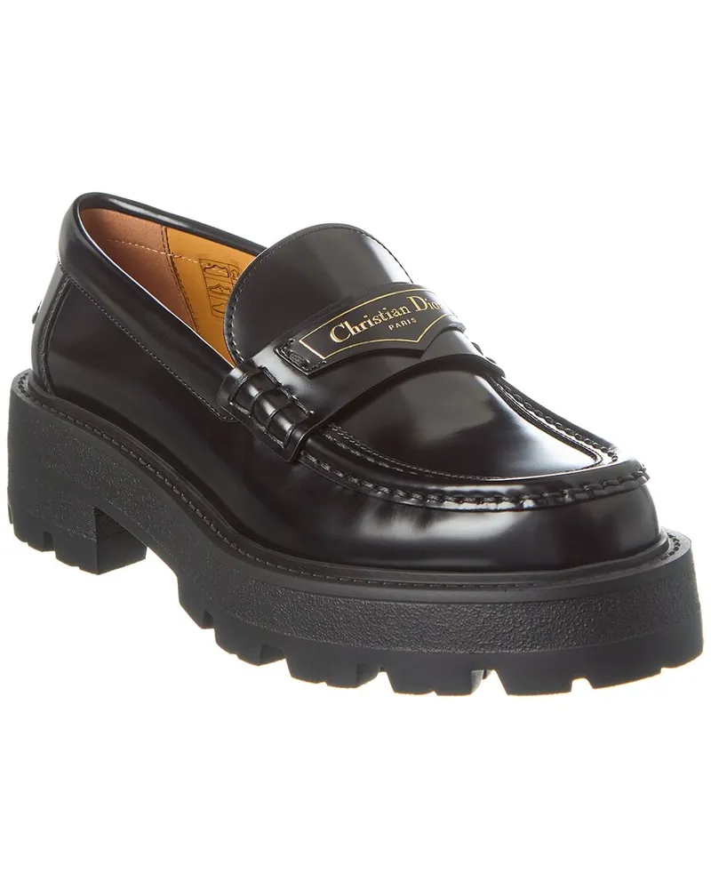 Dior Boy Leather Platform Loafer Black