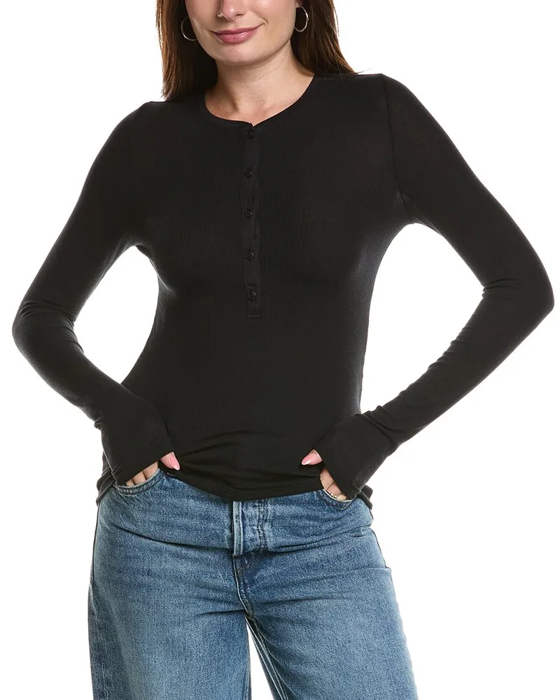 ATM Ribbed Top Black