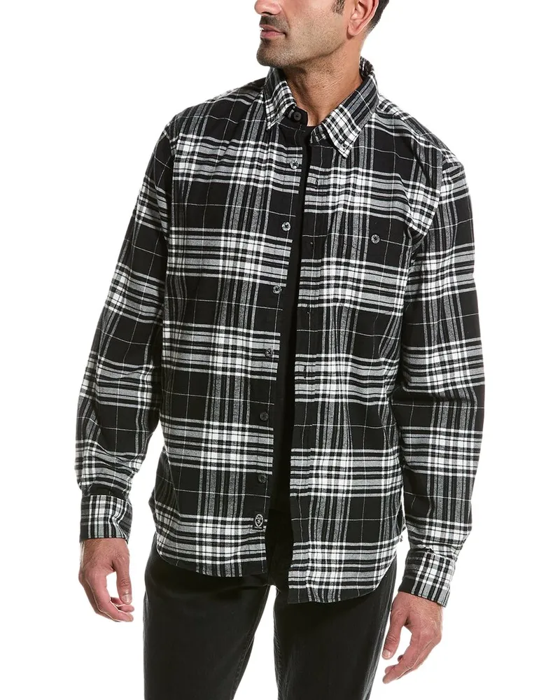 Todd Snyder + Champion Glen Plaid Shirt Black