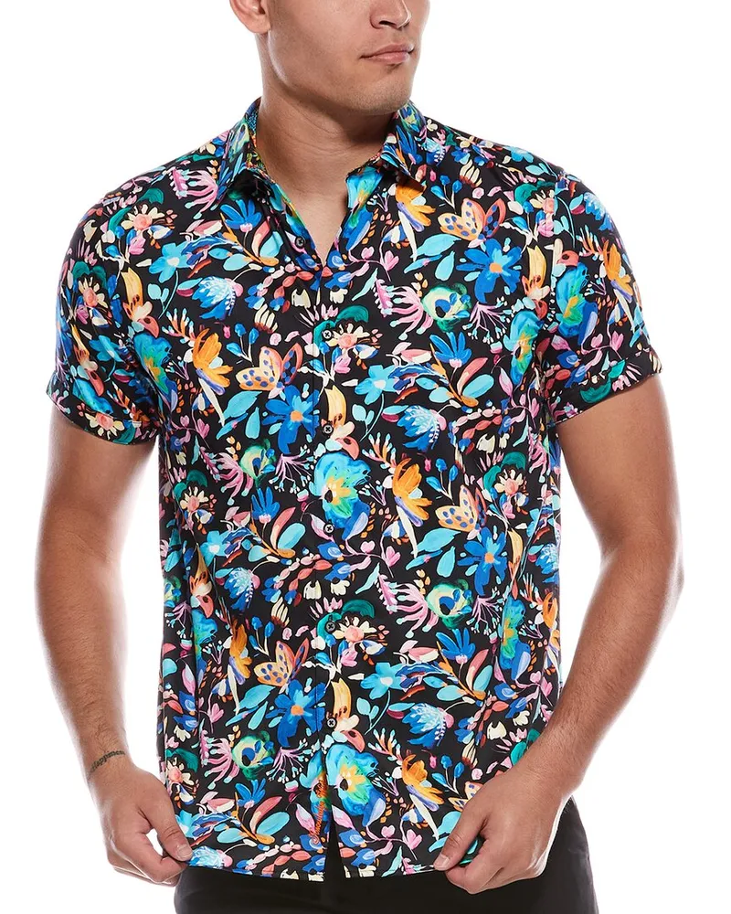 Robert Graham Vernon Classic Fit Woven Shirt Blue