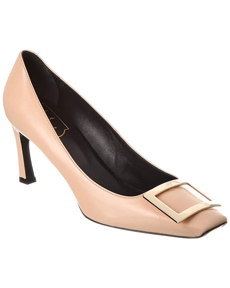 Roger Vivier Trompette Leather Pump Brown