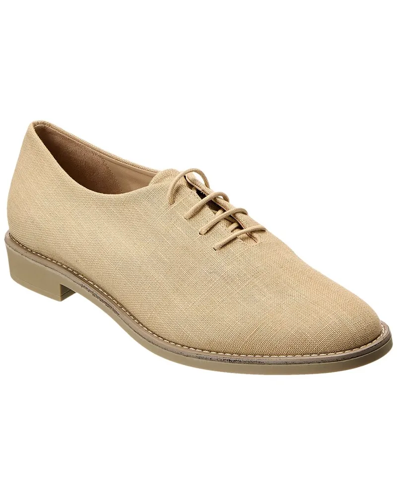 Theory Lace-Up Canvas Oxford Beige
