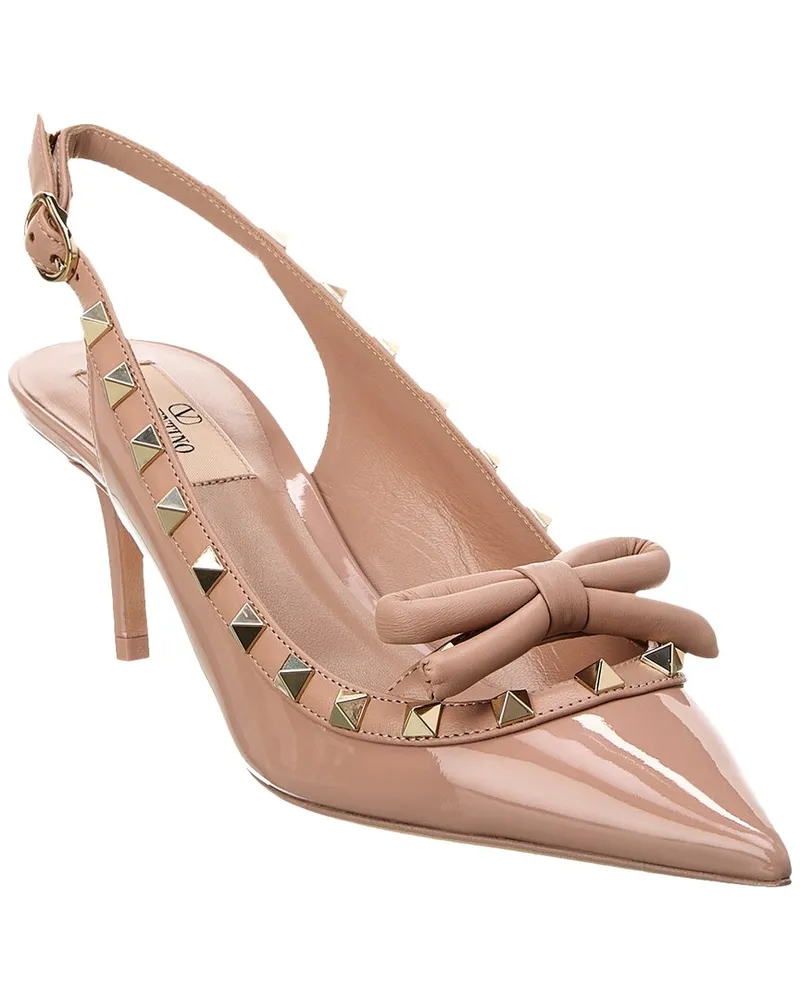 Valentino Garavani Rockstud 60 Patent Slingback Pump Pink
