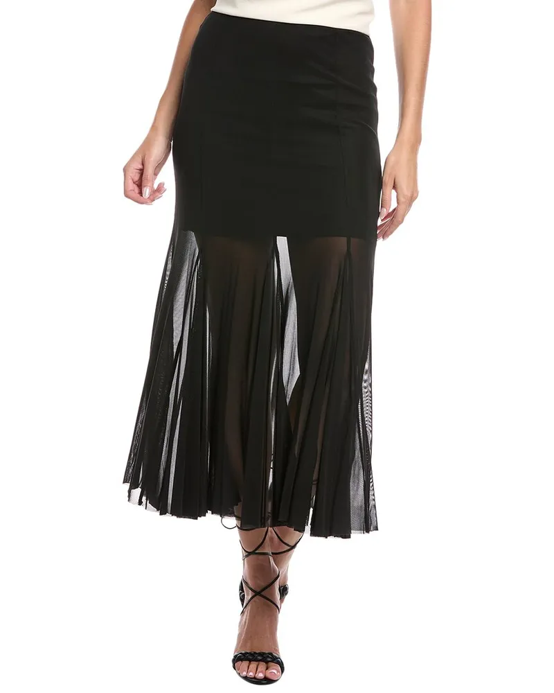 Kenneth Cole Pull-On Fit & Flare Midi Skirt Black