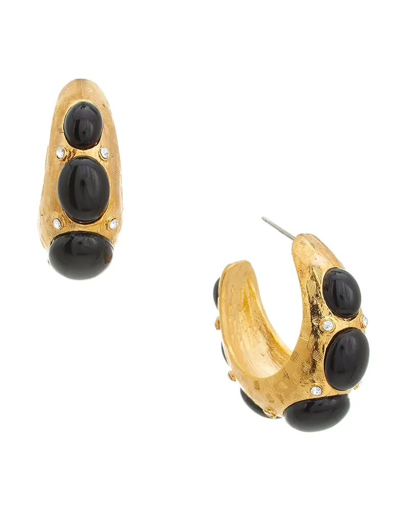 Kenneth Jay Lane Plated Hoop Earrings Nocolor