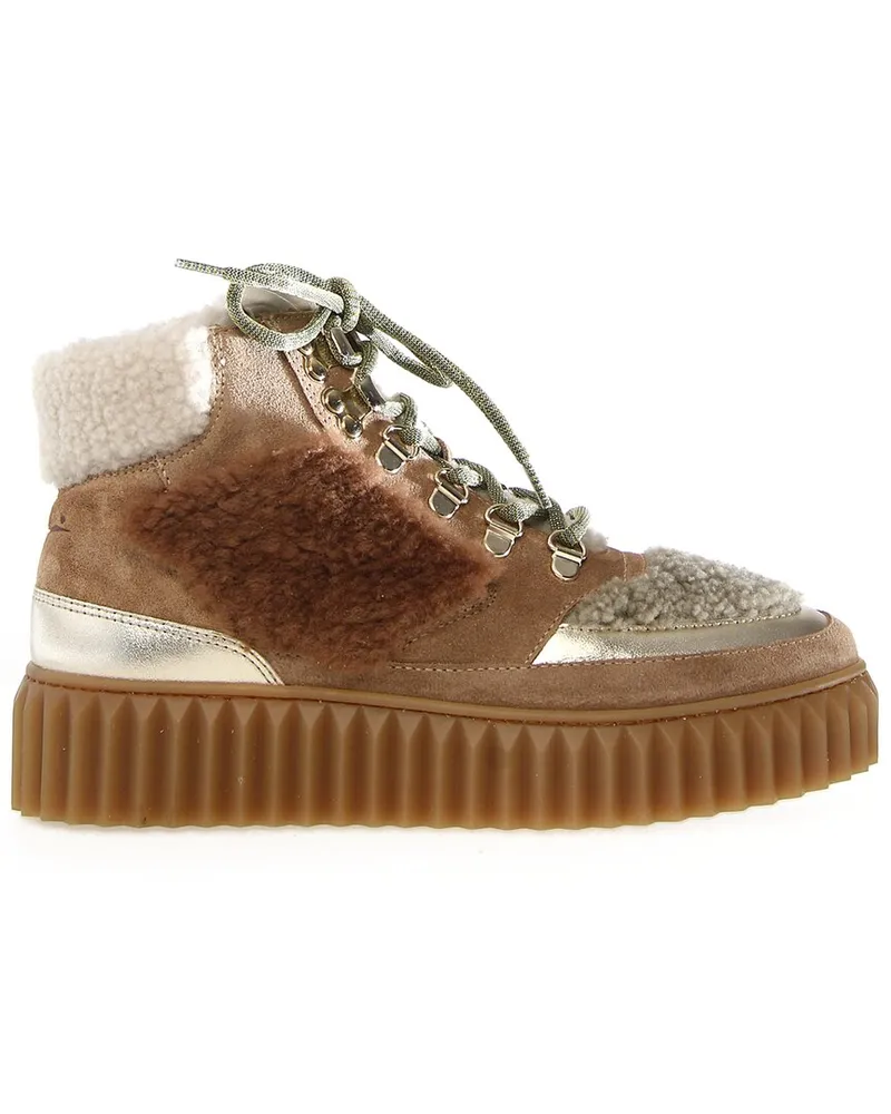Voile Blanche Eva Hiker Leather Bootie Brown