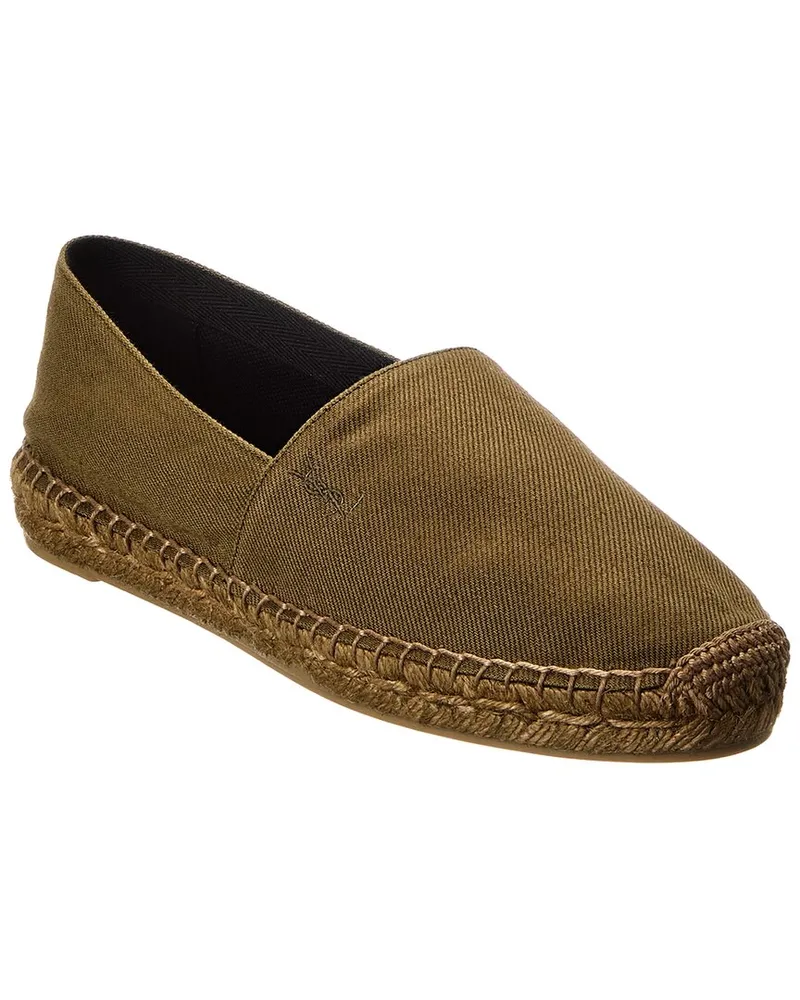 Saint Laurent Gabardine Espadrille Brown