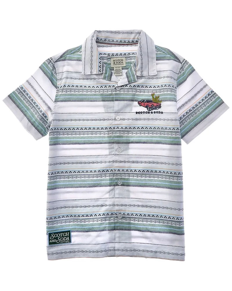 Scotch&Soda Dobby Shirt Green