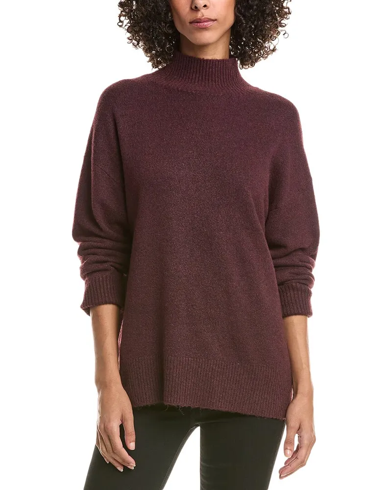 Michael Stars Effy Chunky Turtleneck Sweater Purple
