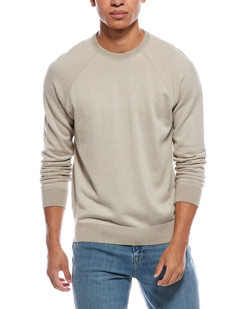 Vince Birdseye Raglan Wool & Cashmere-Blend Crewneck Sweater Nocolor