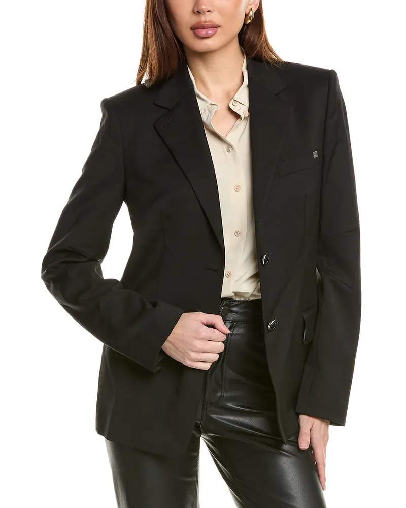 Helmut Lang Curve Classic Wool Blazer Black