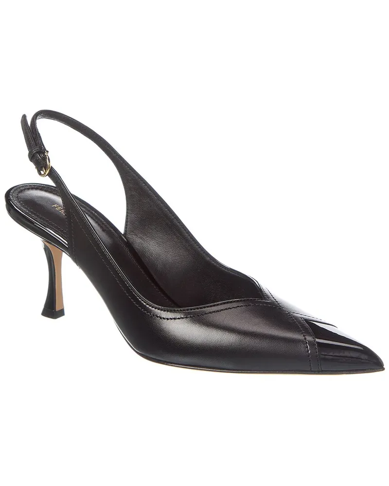 Ferragamo Egna Leather Slingback Pump Black