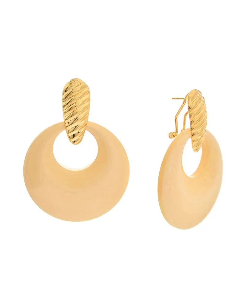 Kenneth Jay Lane Plated Door Knocker Earrings Nocolor
