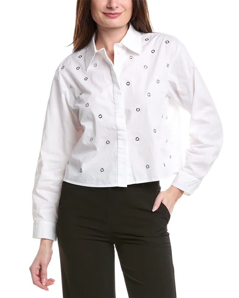 Vince Camuto Grommet Shirt White