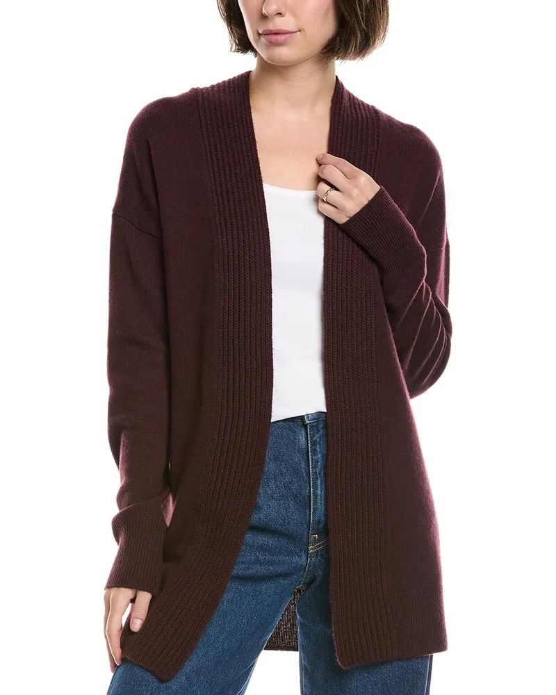 Vince Rib Placket Wool & Cashmere-Blend Cardigan Nocolor
