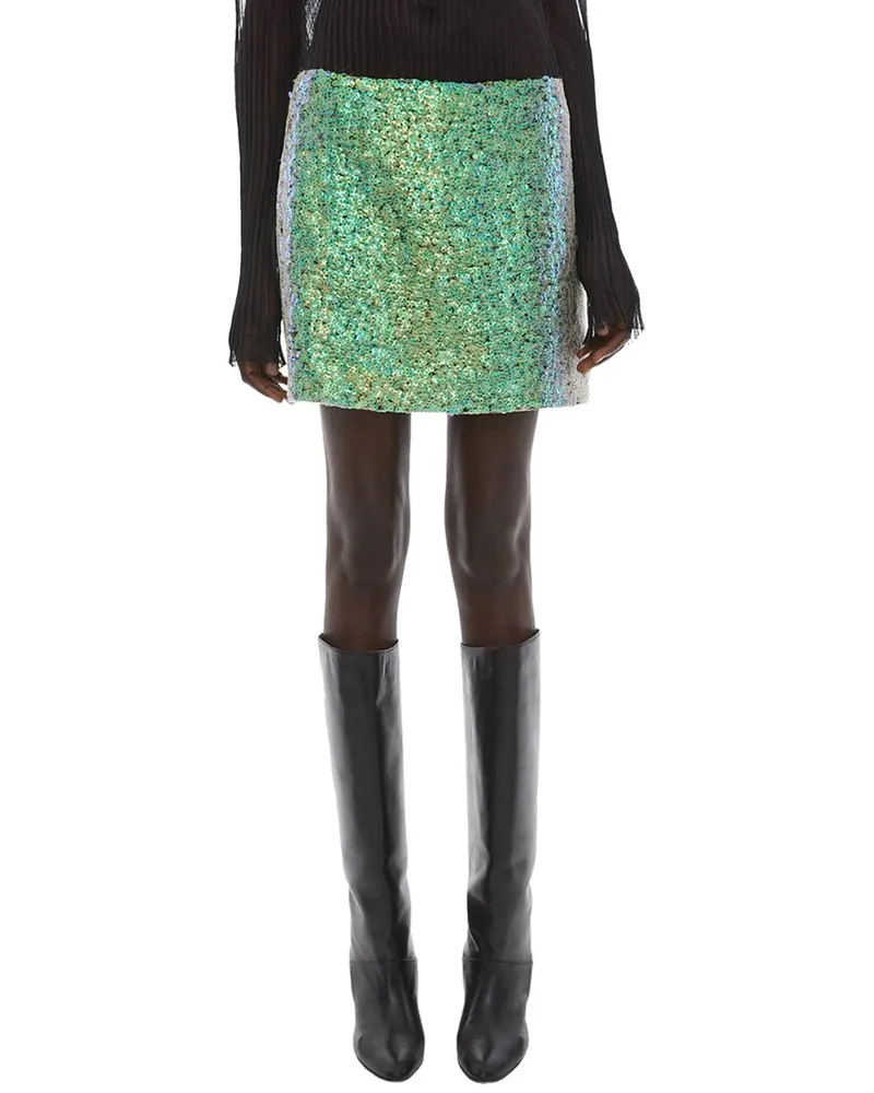 Helmut Lang Relaxed Fit Sequin Mini Skirt Nocolor