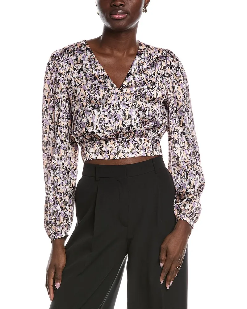 HUGO BOSS Banella Crop Blouse Purple