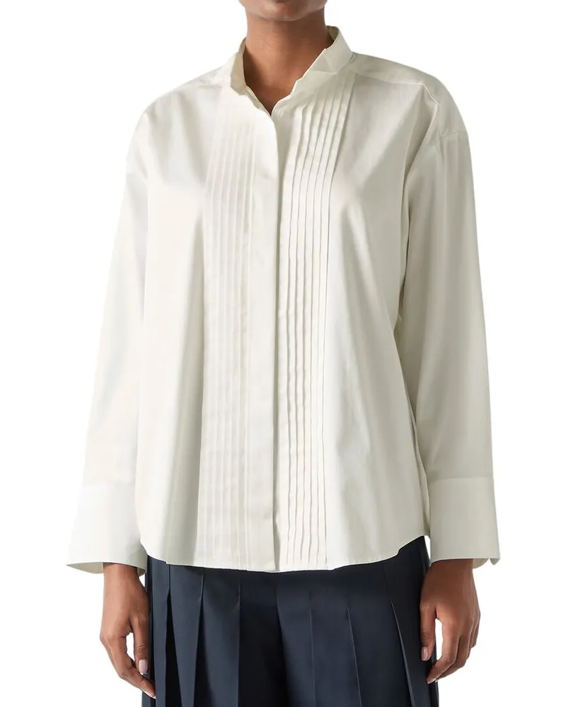 L.K.Bennett  Colette Woven Top White