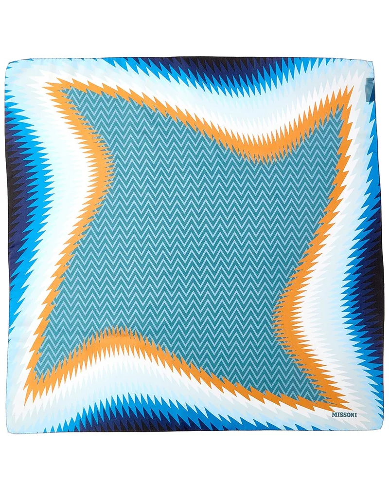 Missoni Silk Scarf Blue