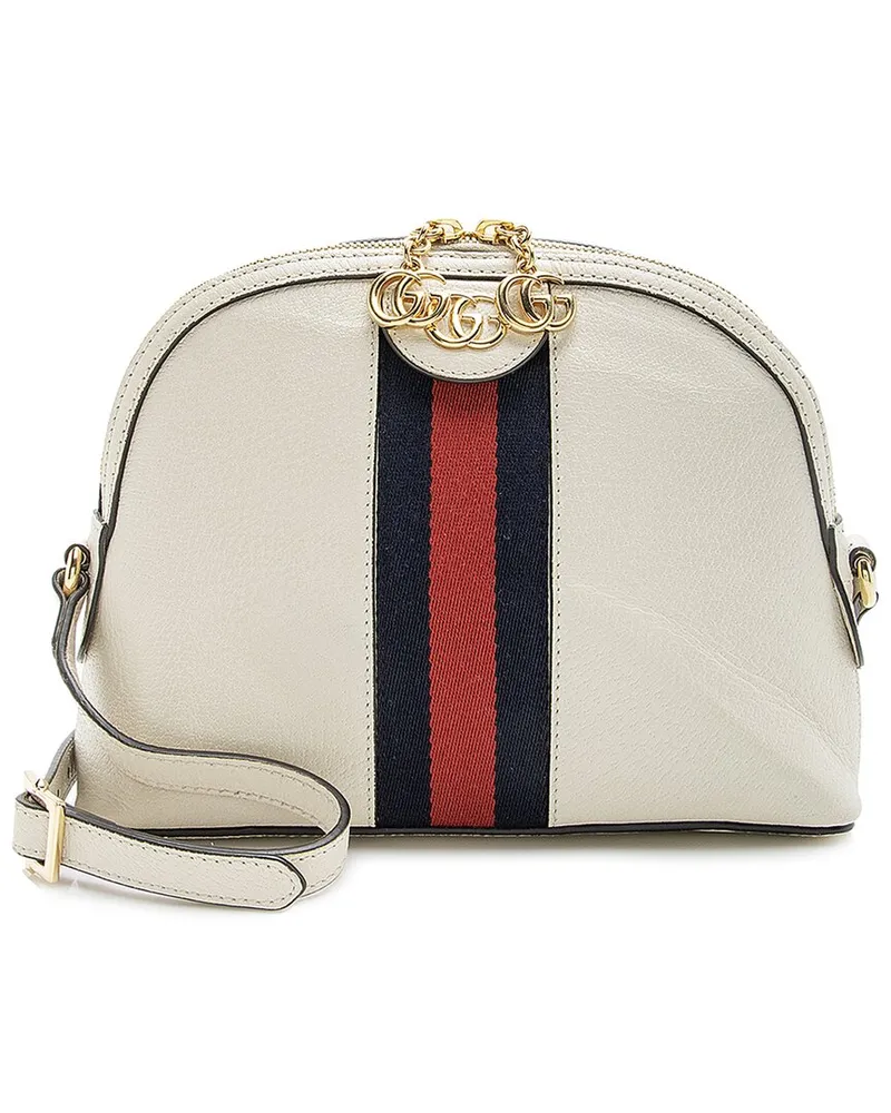 Gucci White Leather & Nylon Ophidia Dome Small Shoulder Bag (Authentic Pre-  Loved Nocolor