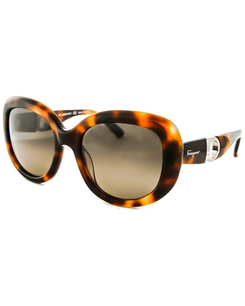 Ferragamo Women's SF727S 214 Sunglasses Brown