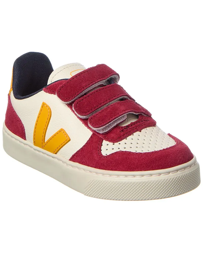 VEJA Small V-10 Leather Sneaker Red