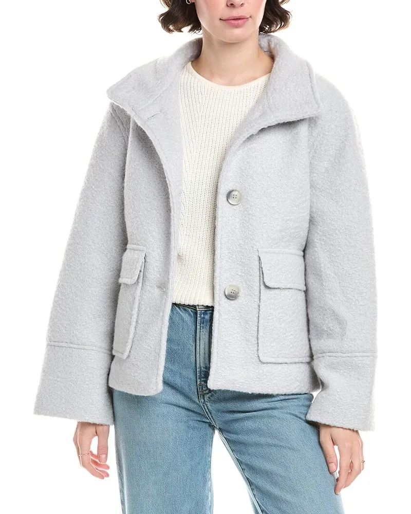 Sam Edelman Stand Collar Jacket Grey