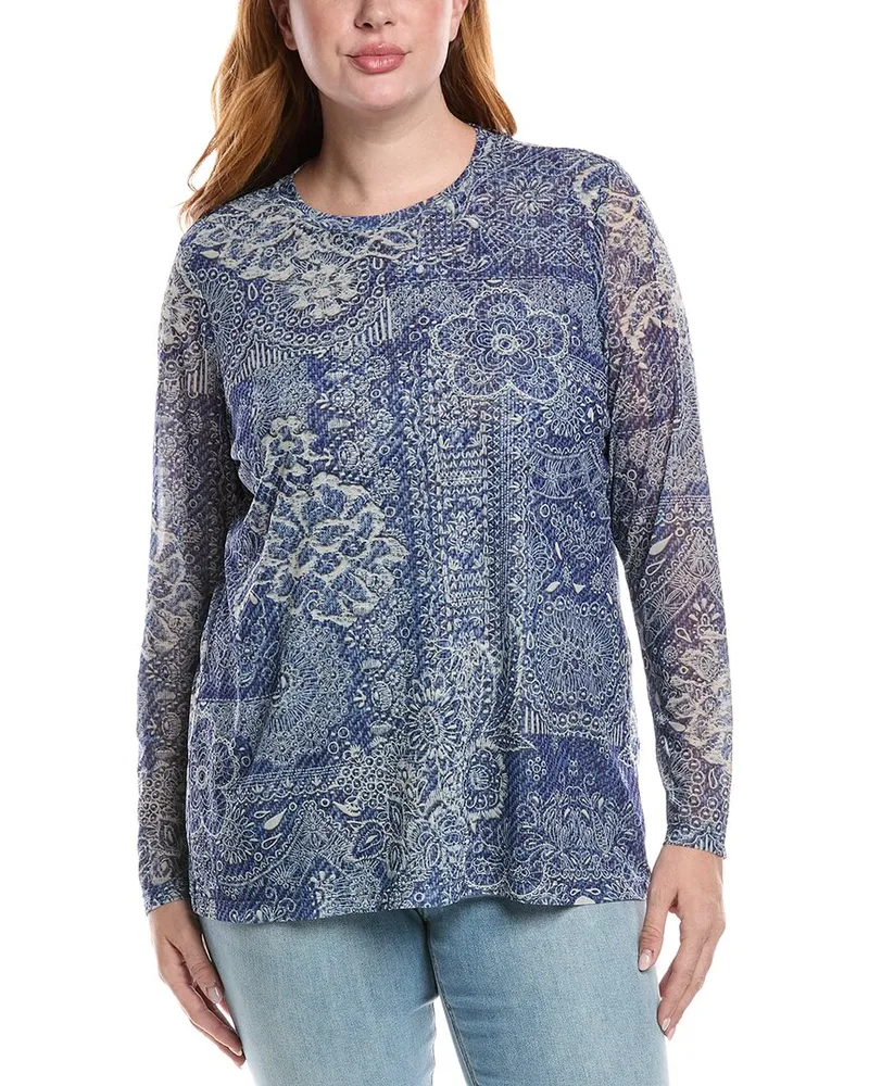 Johnny Was Plus Natalie Mesh T-Shirt Nocolor